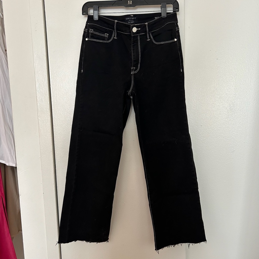 Contrast Stitch Sanctuary Jeans - non conformist wide leg crop